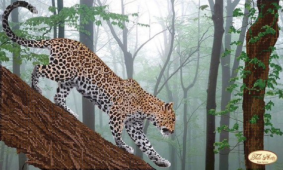 Bead Embroidery Kit Leopard Wild Cat Needlework Kit Beadwork - Etsy Bead Embroidery Kit Leopard Wild Cat Needlework Kit Beadwork - Etsy