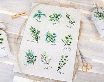 Cross Stitch Kit Spices and herbs Luca-s Modern Decor Embroidery kit Easy Counted cross stitch Kits Needlepoint chart Embroidery painting