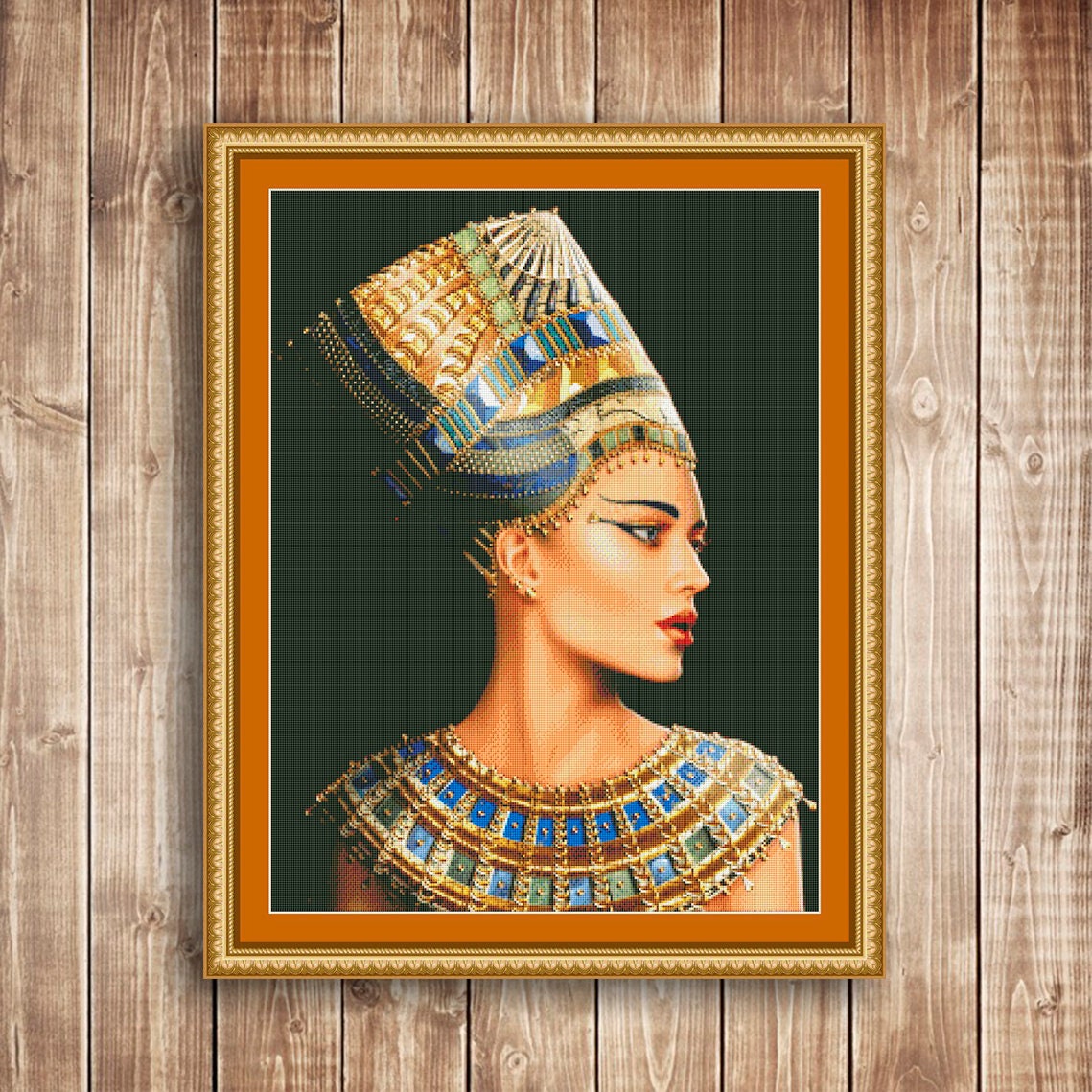 エジプトの女王ネフェリティ クロスステッチ パターン ファラオ
