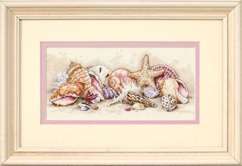 Seashell Treasures Counted Cross Stitch Pattern Digital Etsy