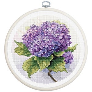 Hydrangea Counted Cross Stitch Kit Modern Cross stitching kit Luca-S Embroidery Wild Flower painting Embroidery hoop Nurge
