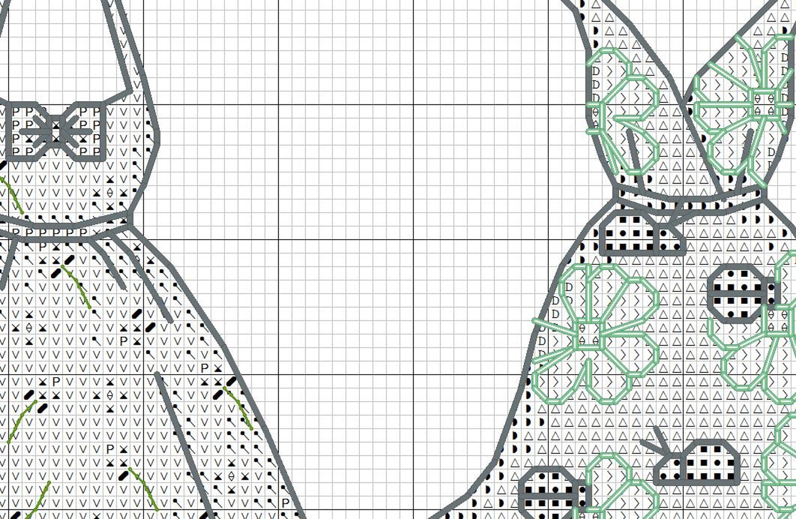 Pretty Retro Dress Cross Stitch Pattern Vintage Girl Dress Etsy