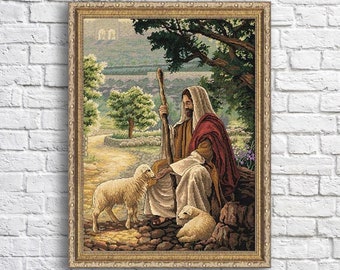 Cross Stitch Pattern Lost No More Digital Pattern Modern Wall Decor People Pattern Hand Embroidery Needlepoint Chart Jesus Religion chart