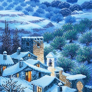 Landscapes of Andalucia #4 Bead Embroidery kit Landscape DIY Needlework Kit Beadwork Hand embroidery Kit Beading Embroidery of beads