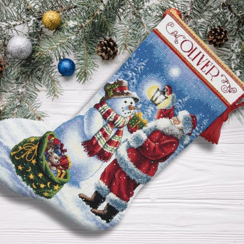 Believe Christmas Stocking Counted Cross Stitch Pattern Santa Etsy