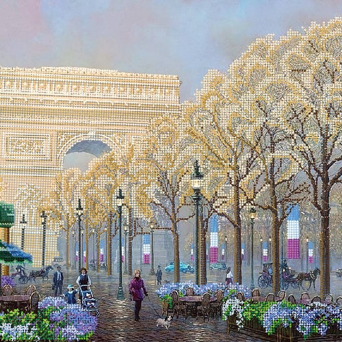 Autumn Paris Bead Embroidery Kit Needlework Kit France Etsy