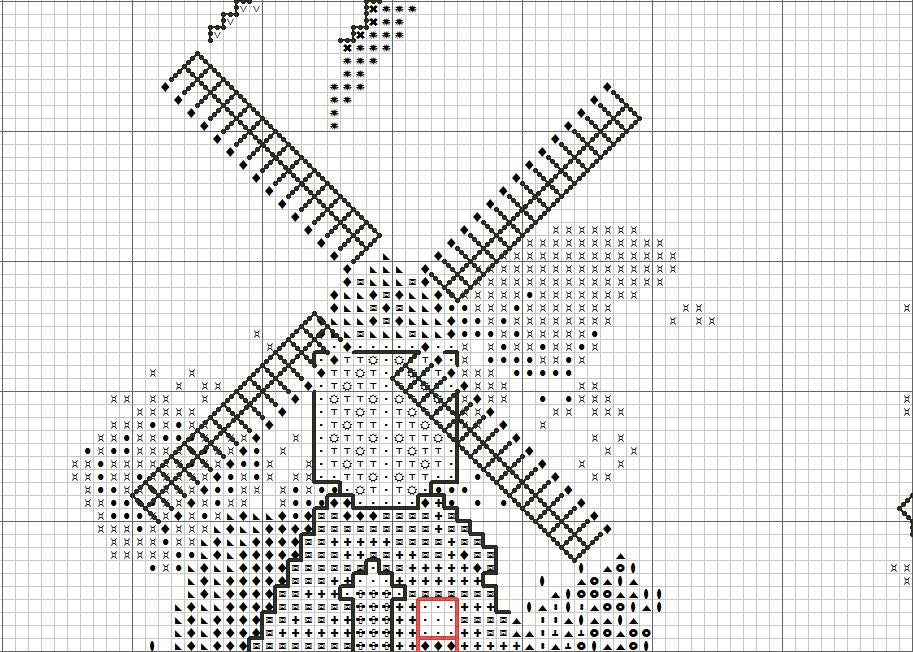 Dutch Windmills Counted Cross Stitch Pattern Holland Tulips Etsy