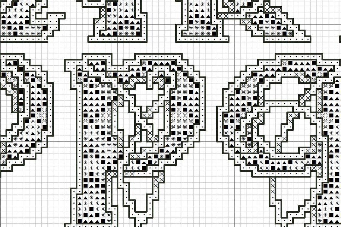 Celtic Alphabet Counted Cross Stitch Pattern Vintage Celtic Etsy