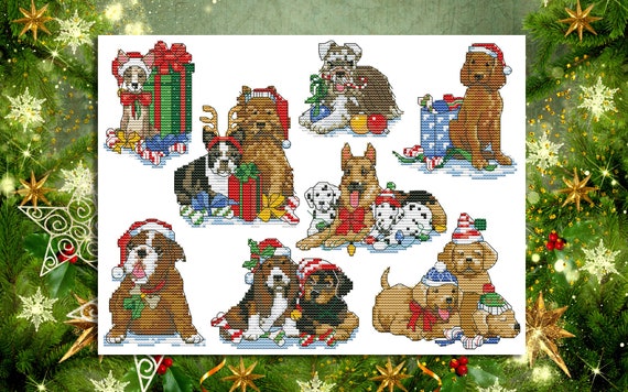 Old World Santa DIY Chart Counted Cross Stitch Patterns Needlework Christmas