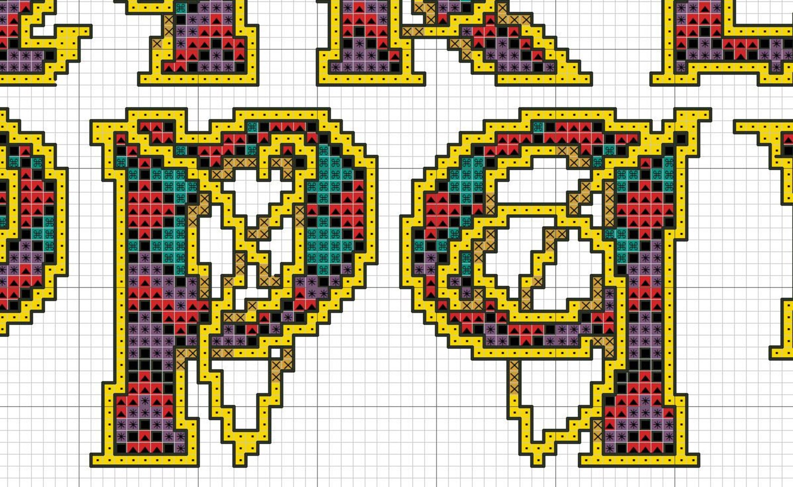 Celtic Alphabet Counted Cross Stitch Pattern Vintage Celtic Etsy