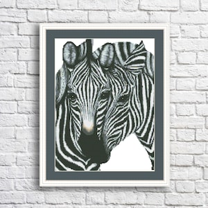 Zebras Cross Stitch Pattern Savannah animals Safari Pattern Wildlife Africa Animal Embroidery Needlepoint Chart Download Digital Pattern PDF
