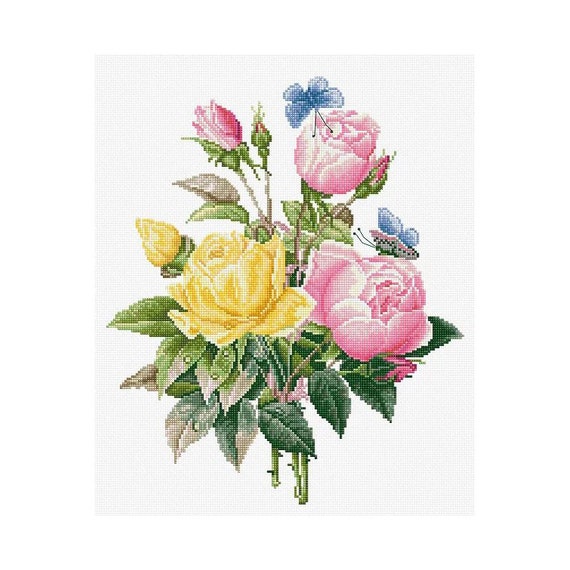 /"Tulips/" Counted Cross Stitch Kit MAKE YOUR OWN HANDS T-16
