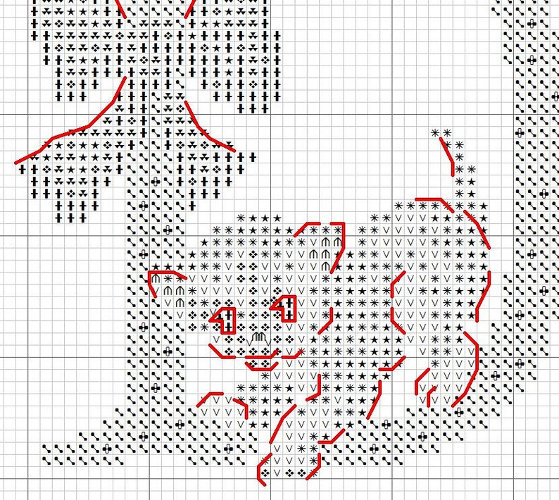 Black cat yellow eyes cross stitch pattern
