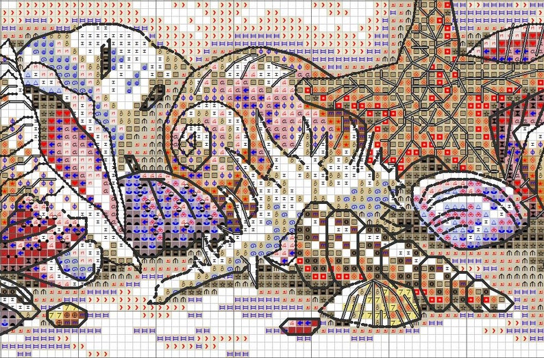 Seashell Treasures Counted Cross Stitch Pattern Digital Etsy