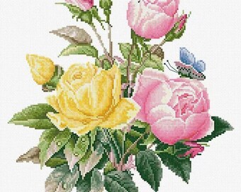 花束クロスステッチキット ルカ-S 花のステッチ クロスステッチ