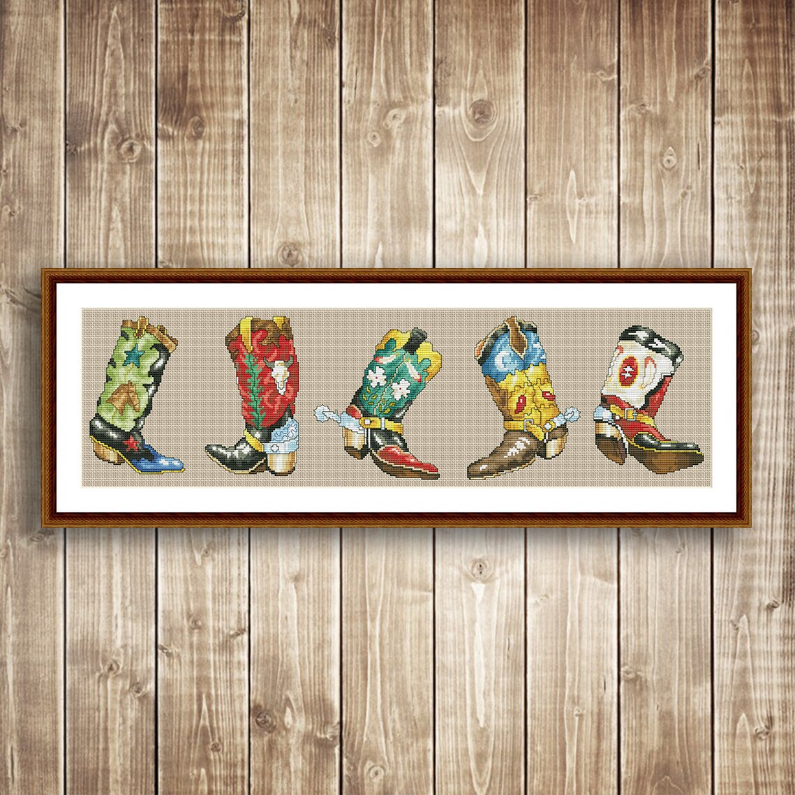 Cross Stitch Pattern Cowboy Boots Xstitch Pattern Vintage Etsy
