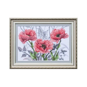 Bead Embroidery kit Cross Stitch Kit Pink suite Beadwork Hand embroidery Kit Beading Beaded Embroidery of beads Wall decor Home decor
