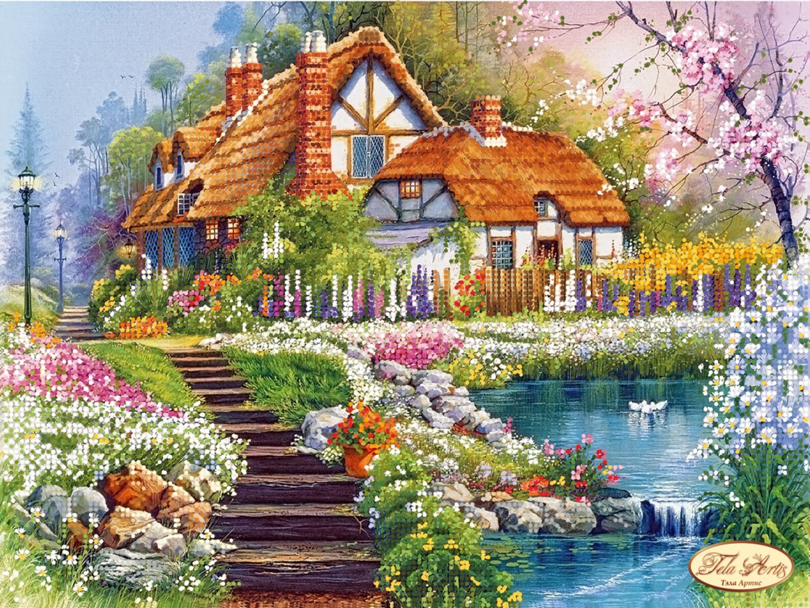 Spring Idyll Bead Embroidery Kit Needlework Kit Landscape Beadwork Hand ...