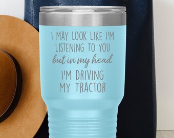 In My Head I'm Driving My Tractor Mug, Funny Coffee Mug, Tractor Mug, Gift For Him, Gift For Christmas, Tractor Mugs, Gift For Dad