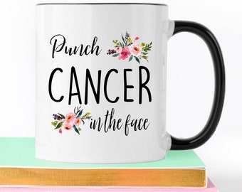 Punch Cancer In The Face Survivor Mug Free Gift For Remission Gifts Warrior Chemo