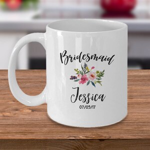 Bridesmaid Mug, Bridesmaid Gift, Personslized Mug, Bridesmaid, Coffee Mug, Wedding Gift, Bridesmaid Proposal, Wedding Mug, Bridal Party Gift image 2