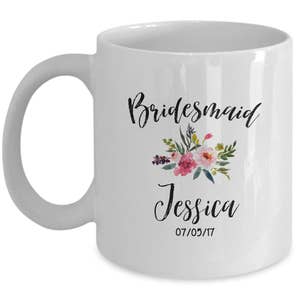 Bridesmaid Mug, Bridesmaid Gift, Personslized Mug, Bridesmaid, Coffee Mug, Wedding Gift, Bridesmaid Proposal, Wedding Mug, Bridal Party Gift image 3