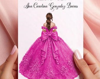 Quinceañera card, Tarjeta para Quince Años, Sweet 16 Birthday Card.