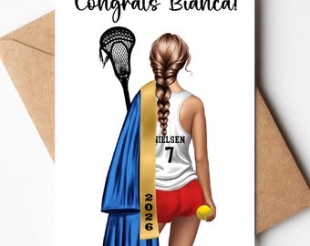 Lacrosse Graduation Card for Senior Night: Class of 2026 Keepsake