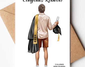 Personalized Graduation Card for Boys Class of 2026: Congrats Class of 2027