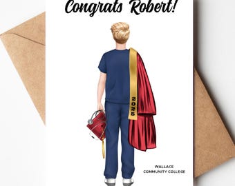 Personalized Nurse Graduation Card: RN Gift, Pinning Ceremony Keepsake