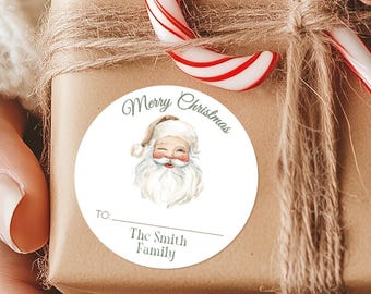 Personalized Christmas Gift Labels: Holiday Neutral Stickers with elegant designs