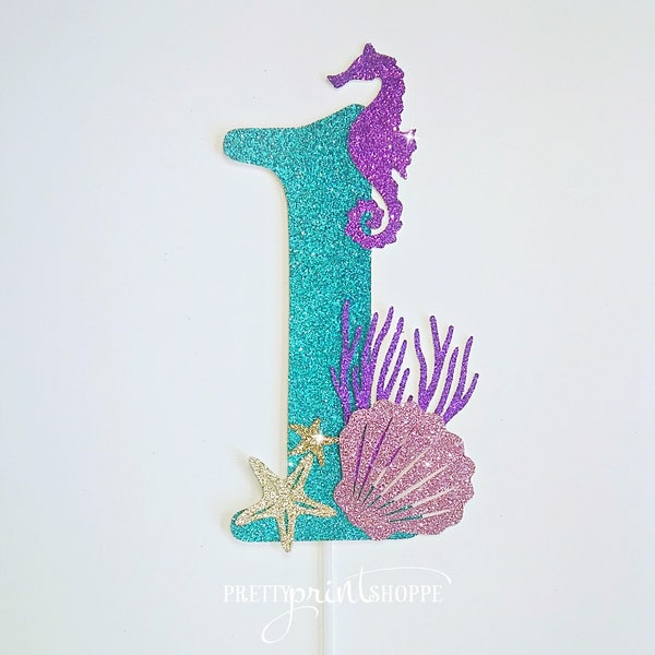 Mermaid cake topper, under the sea cake topper, mermaid decoration, purple mermaid, fiesta de sirenas, mermaid tails.