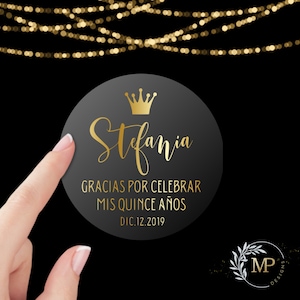 Stickers para Quince años, Quinceañera gold foil stickers, Quinceañera stickers for favors and envelopes, Mis quince años gold foil stickers