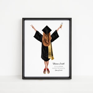 Graduation gift 2025, personalized Senior keepsake, graduation present, college or school graduation present, personalized graduation print