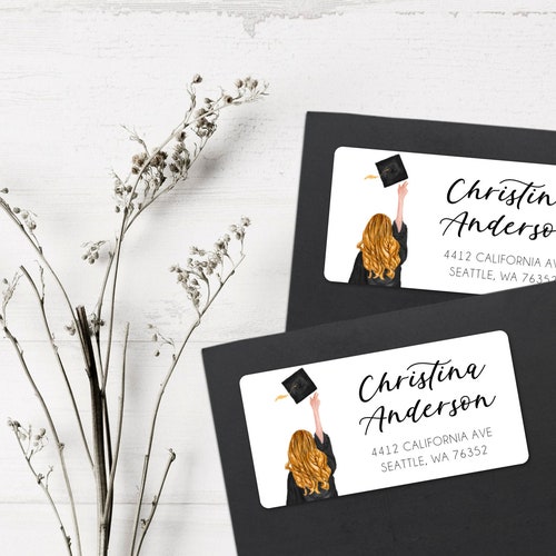 Graduation Return Address Labels Return Address Labels for - Etsy