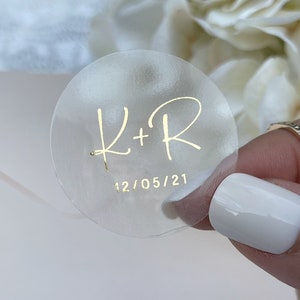 Étiquette minimaliste pour faire-part de mariage, autocollants de mariage élégants pour cadeaux, autocollant de remerciement au design élégant, autocollants de mariage.