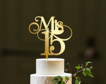 Mis Quince Años Cake Topper, Acrylic & Wood, 6" Wide