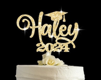 Graduation cake topper class of 2024 decor, graduation party decoration, Senior 2024 cake topper, Senior decoration, Seniors 2024 decor