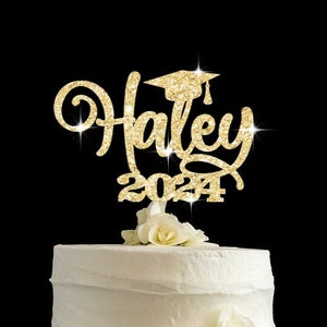 Graduation cake topper class of 2024 decor, graduation party decoration, Senior 2024 cake topper, Senior decoration, Seniors 2024 decor