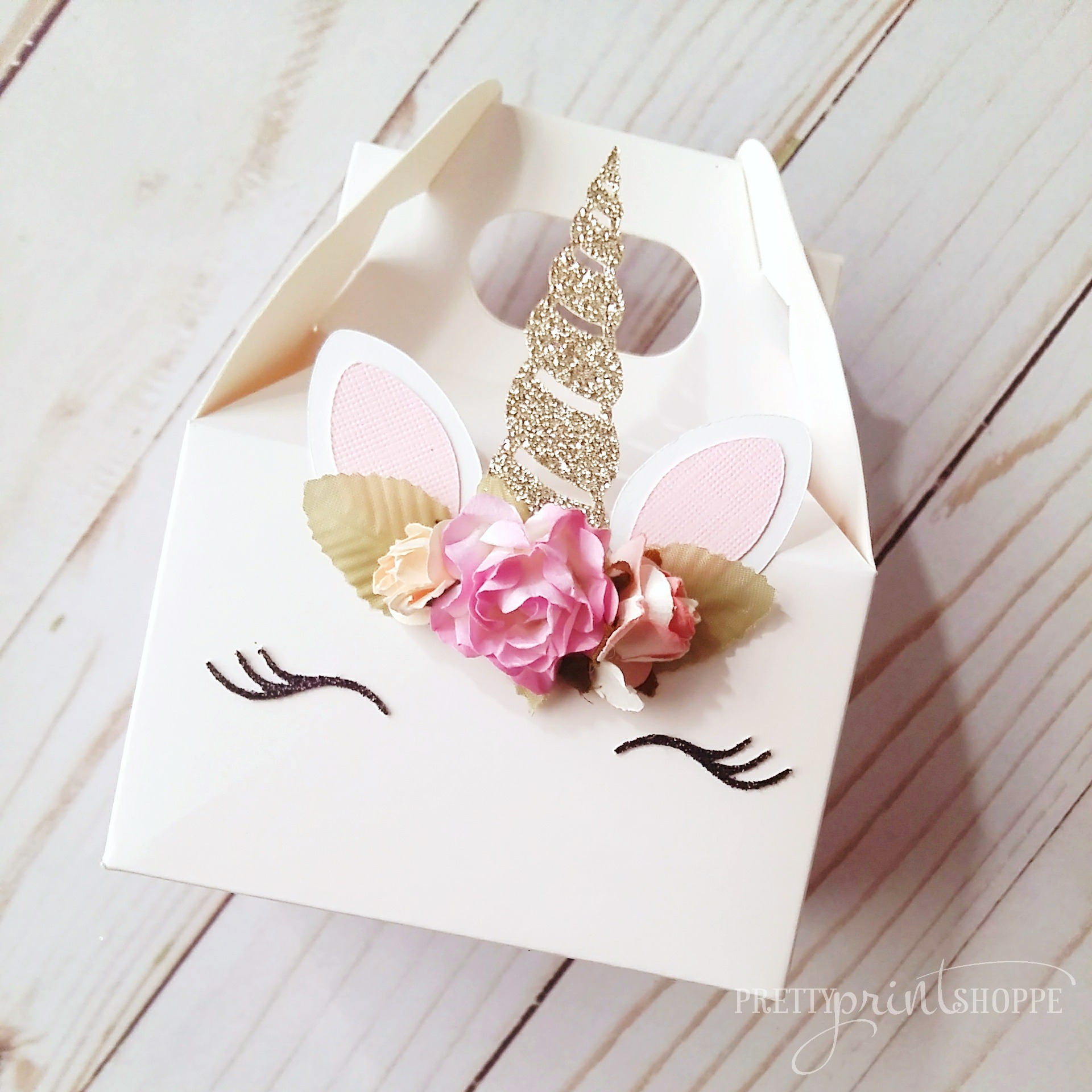 Unicorn boxes unicorn favor boxes unicorn party floral Etsy