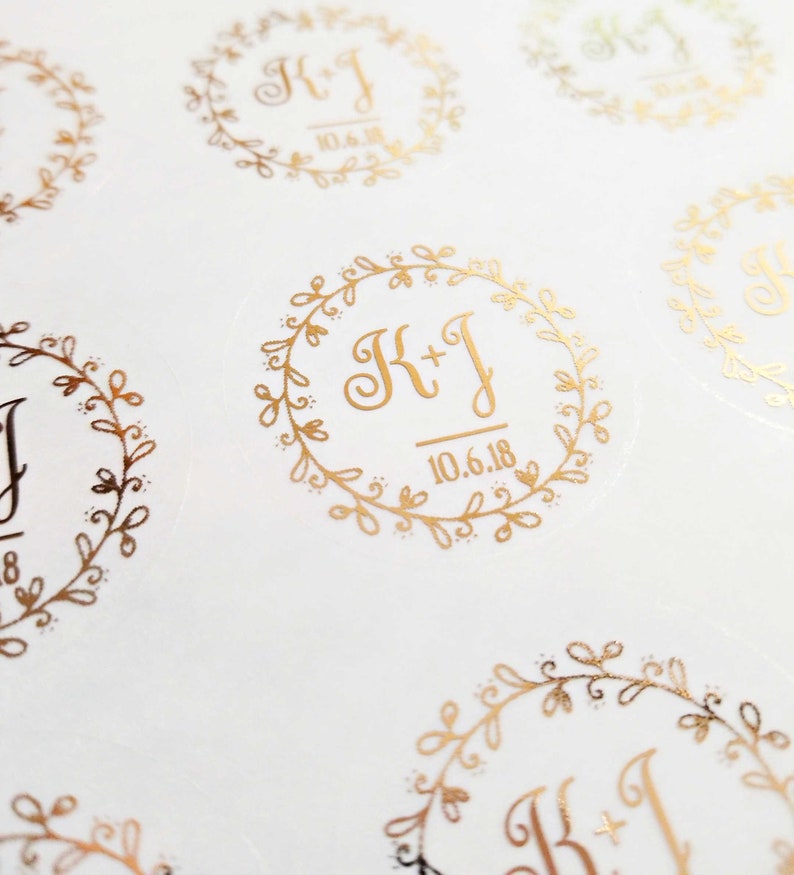 Gold Foil Envelope Seal Gold Foil Sticker for Envelope Gold Etsy