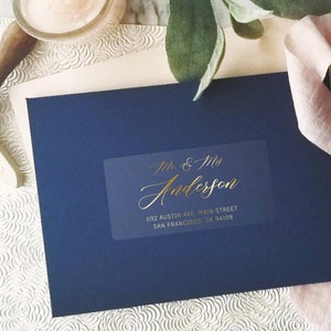Guest address labels, recipients address labels, mailing wedding labels, gold foil guests address labels, calligraphy address labels.