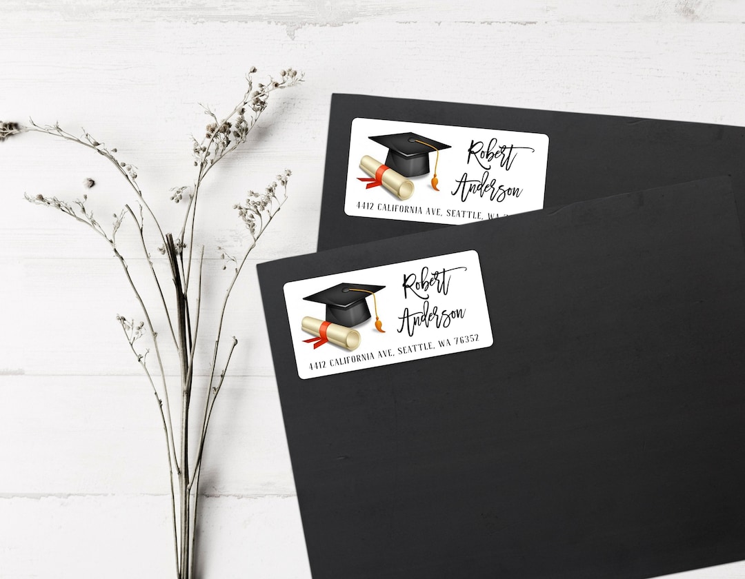 Graduation Return Address Labels, Return Address Labels for Graduation
