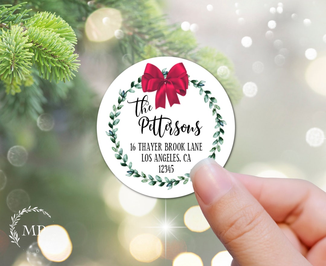 Christmas Mailing Labels Christmas Return Address Labels Personalized