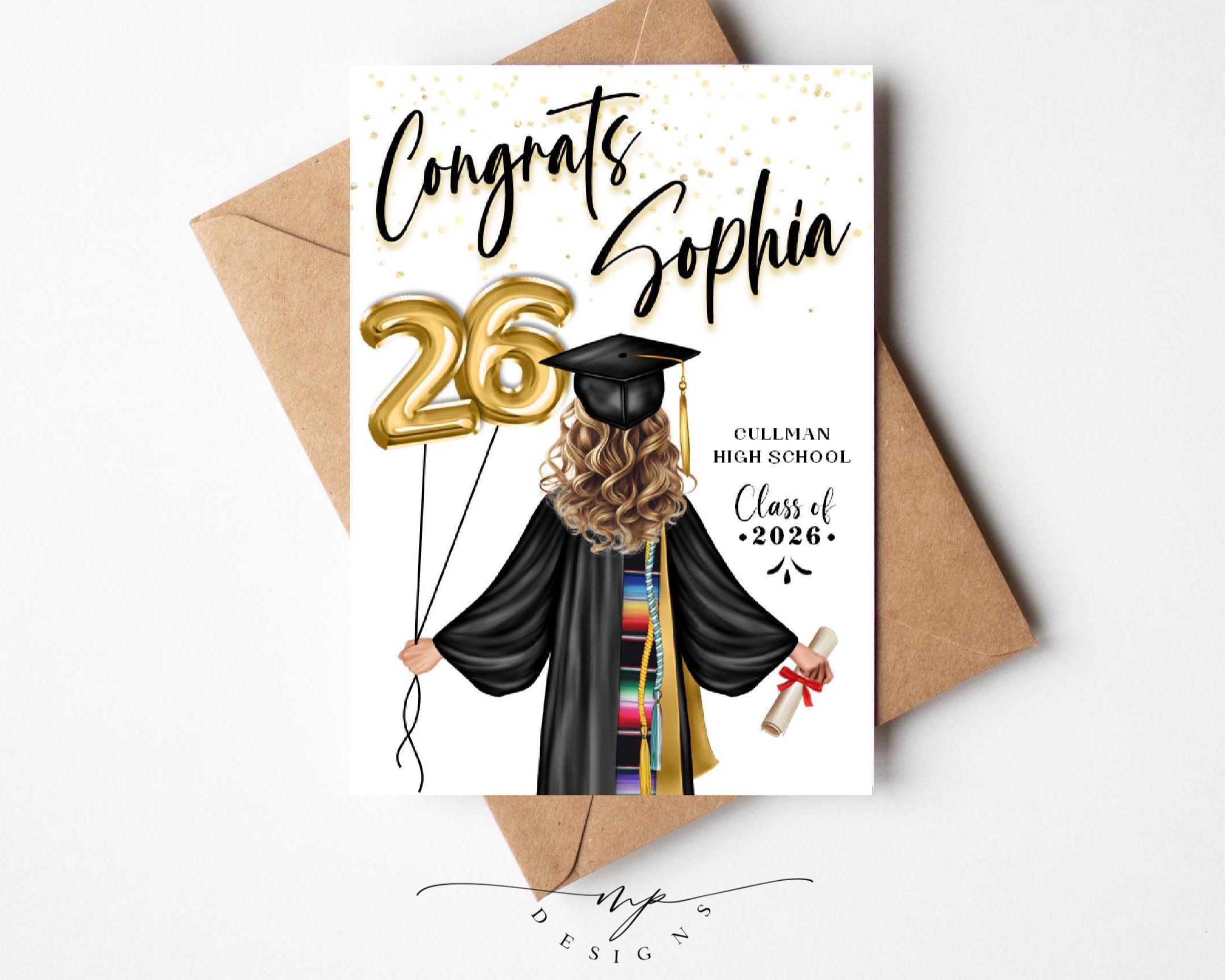 2026 grad cards Graduation Card, Congrats Card, Class of (Premium Quality, Handmade) : Office Products Send your congratulations to a 2026 graduate with this simple yet heartfelt graduation card Personalized Graduation Card 2026: Class
