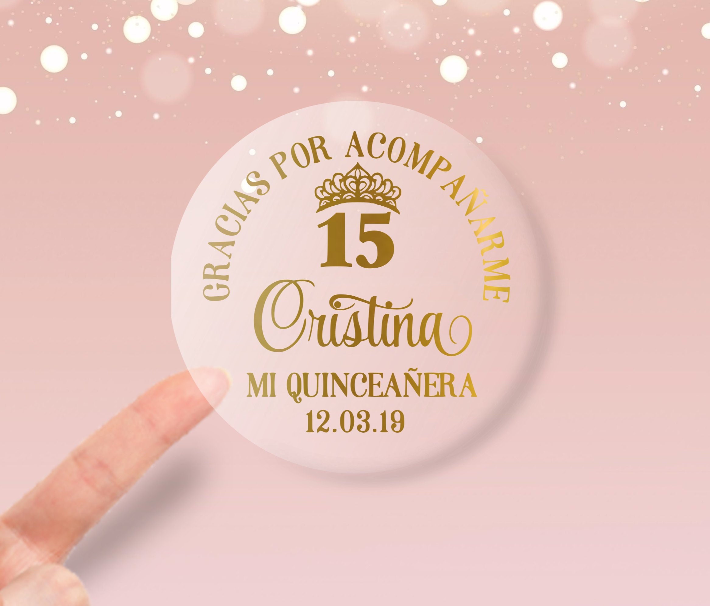 Quinceañera stickers, Quinceañera gold foil stickers, Quinceañera sti…