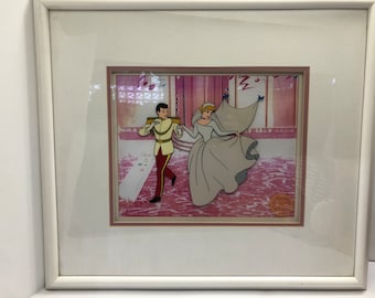 Walt Disney Limited Edition Serigraph Cel from Cinderella by Ross Galleries framed Sericel