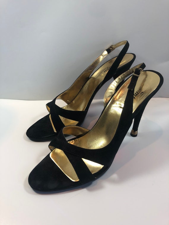 H. Williams Womens Leather Caged Zipper Open Toe Pumps Gold Size 39 9 -  Shop Linda's Stuff