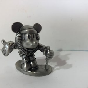 Hudson Pewter &quot;Mickey&#39;s Mellerdrammer&quot; 1933 Mickey Mouse com barba e bengala miniatura figura personagem Walt Disney