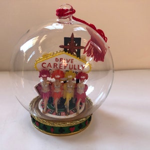 Las Vegas Memory Globe Weihnachtsverzierung von Flavia Milano Showgirls Souvenir